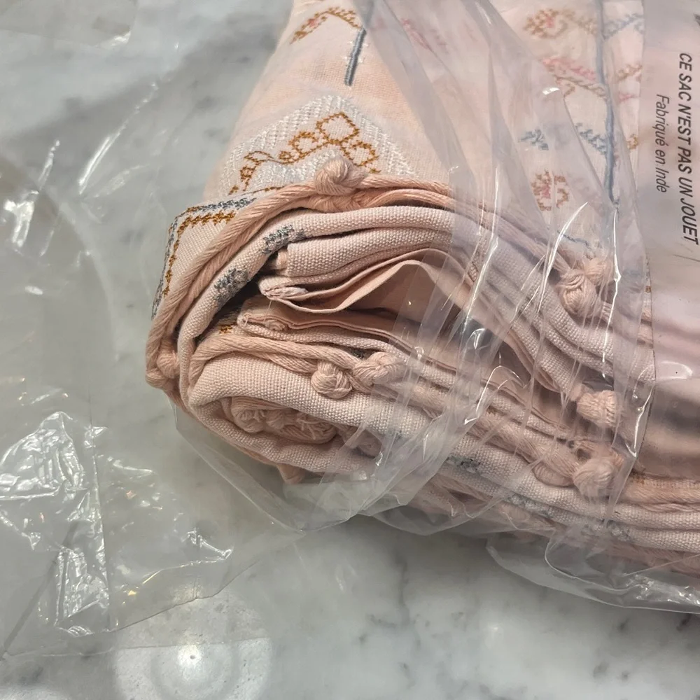 Anthropologie Embroidered Natani Curtains Set of 50 x 108 NIP